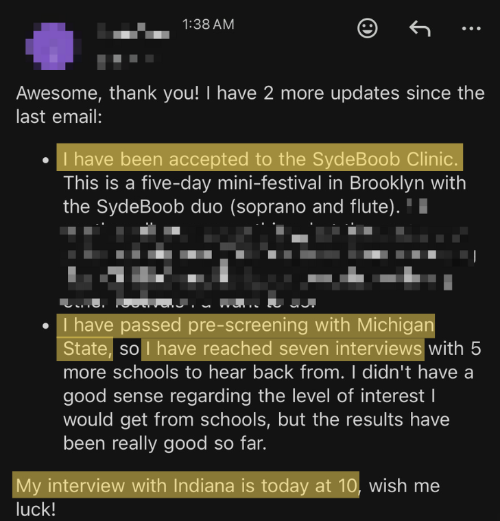 Testimonial: Festival acceptance