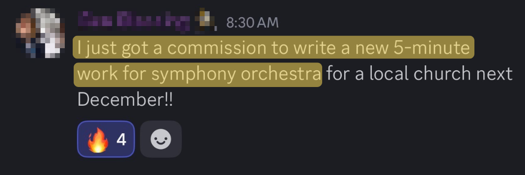 Testimonial: Symphony orchestra commission